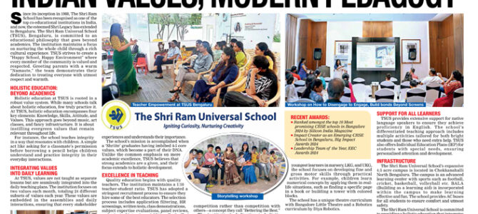 The Shri Ram Universal School: Indian Values, Modern Pedagogy